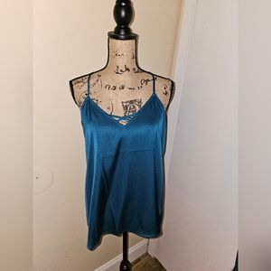 Teal Satin Cami Size L